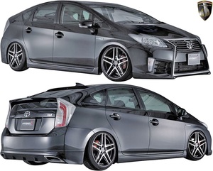 【M’s】トヨタ 30系 プリウス ZVW30 (2009y-2015y) AIMGAIN HYBRID Type5 フルキット 3点 (F+S+R)／／エイムゲイン エアロ フルエアロ