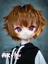 【AK＊doll】DDH-01 カスタムヘッド ソフビ盛り SWセミホワイト デカールアイ付き_画像7