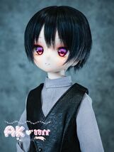 【AK＊doll】DDH-01 カスタムヘッド SWセミホワイト ソフビ盛り デカールアイ付き_画像6