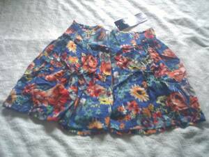  regular price 1.3 ten thousand * Guild prime floral print Mini culotte skirt 36(M) blue floral print new goods *