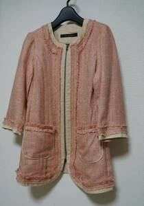  розовый серия no color весеннее пальто пальто твид 38 M