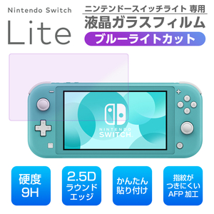 ニンテンドースイッチライト ブルーライトカット ガラスフィルム Nintendo Switch Lite 任天堂 switch lite 保護フィルム 強化ガラス