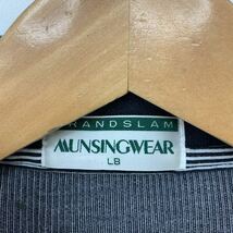 マンシングウェア Munsingwear 半袖 ポロシャツ ストライプ グレー Lサイズ ゴルフ ウェア シックで品良いゴルフスタイルに♪■DG21_画像5