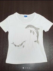 オリジナル Tシャツ　ホワイト、シルバーラメシート (M)