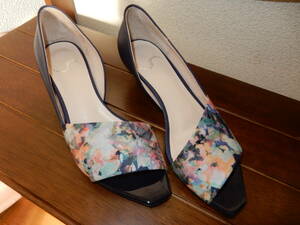 !INDIVI DUAL < Indivi juaru> open tu pumps Wedge sole! *USED beautiful goods *