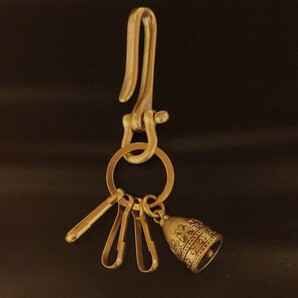真鍮 ブラス キーホルダー キーリング キーフック キーチェーン ヴィンテージ風