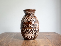 アンティーク花器 オブジェ ヴィンテージ デザイン 陶器 フラワーベース（H15cm） 華道 花瓶 生け花 ポット_画像1
