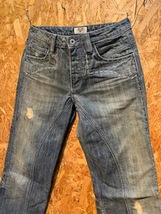 メンズ パンツ ANTIK DENIM アンティック デニム ジーンズ 加工 インディゴ 本革 レザー 小さい サイズ FD731TC/ W29 全国一律送料520円_画像1