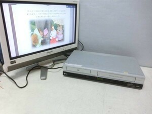 LG エルジー電子 DVD/VHS レコーダー D○/V× DVCR-Y70 2009年製 一部動作OK ジャンク品 NY3664