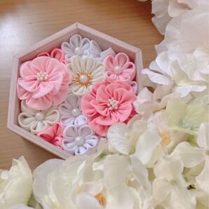 ボックスフラワー つまみ細工 プレゼント 母の日 結婚 ピンク 祝い