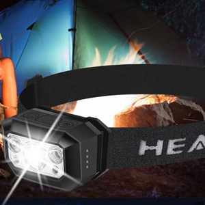ヘッドライト 高輝度 LED センサー機能付き 充電式 登山 キャンプ 作業 釣り アウトドア キャンプ 停電 防災