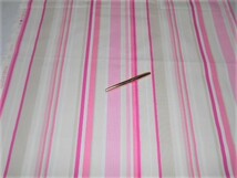 cotton☆厚手の白地にピンクのボーダーライン☆巾140㎝×長さ120㎝_画像1