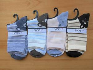 [ new goods ] socks 4 pairs set 22~24cm mesh lady's .... socks 