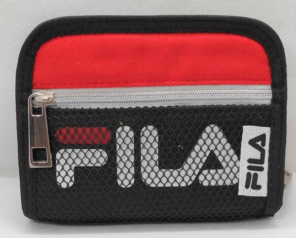 【新品】FILA　レディース　二つ折り財布　メッシュ　ラウンドファスナー