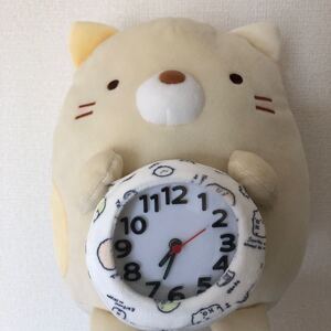 すみっコぐらし ねこ ぬいぐるみ時計