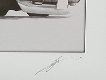 マツダ MAZDA ルーチェ ロータリークーペ 【鉛筆画】名車 旧車 イラスト A4サイズ 額付き サイン入り_画像5