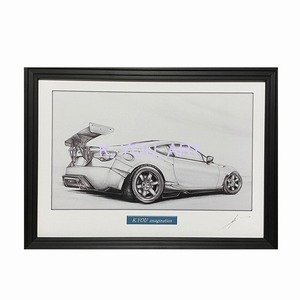  Toyota TOYOTA 86 custom rear [ pencil sketch ] famous car old car illustration A4 size amount attaching autographed 