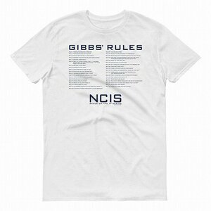 □ NCIS - ネイビー犯罪捜査班 - □ 公式Gibbs Rules List Tシャツ(ホワイト)