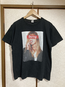 ★【Spinns：スピンズ】Daring フォトプリント 半袖Tシャツ 男女兼用 sizeM/ブラック