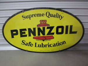 70s Vintage PENNZOIL signboard felt-tip pen zo il USED garage Setagaya base 