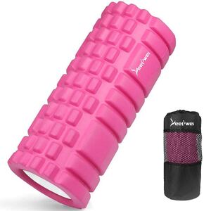フォームローラー 筋膜リリース グリッドフォームローラー ヨガポール トレーニング フィットネス ストレッチ器具 収納バッグ