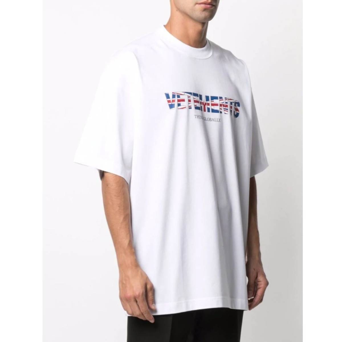 ヴェトモン(VETEMENTS) 18SS ベースボールロゴ 刺繍 Tシャツ MSS18TR37 ホワイト 白