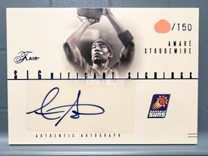 150枚限定 Auto 05 Fleer Flair Amare Stoudemire アマーレ・スタウダマイアー NBA 直筆 サイン バスケ Suns ユニフォーム Panini All-star