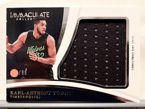 最高級/99 Xmas Day Jersey 17 Panini Immaculate Karl-Anthony Towns カール アンソニー タウンズ NBA バスケ ユニフォーム All-star 3P王