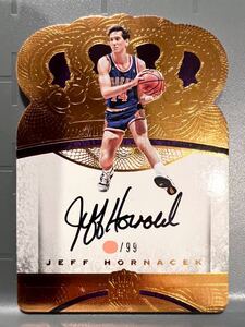 貴重直書/99枚限定 Auto 16 Panini Prefrred Jeff Hornacek ジェフ・ホーナセック NBA サイン バスケ Jazz ユタジャズ HOF All-star 3P王