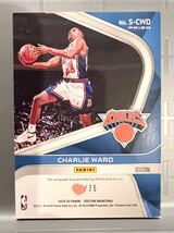 激レア名選手/75枚限定 Prizm Auto 19 Panini Charlie Ward チャーリー・ウォード NBA サイン カード Knicks ニックス ユニフォーム バスケ_画像2