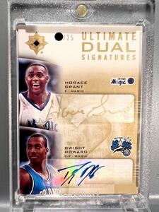 最高級版/25枚 Auto 07 Ultimate Dwight Howard ドワイト・ハワード Horace Grant グラント NBA サイン バスケ Magic Panini All-star 優勝