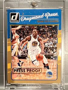 超絶レア/10枚限定 Gold Press Proof 16 Panini Donruss Draymond Green ドレイモンド・グリーン NBA Panini バスケ Warriors ウォリアーズ