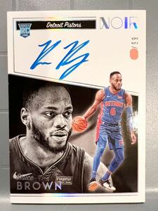 最高級版直書/99枚限定 RC Auto 18 Panini Noir Bruce Brown ブルース・ブラウンJr. NBA ルーキー サイン ネッツ Nets バスケ ユニフォーム