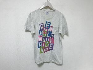 本物アールニューボールドRNEWBOLDコットン プリント半袖TシャツメンズビジネススーツアメカジグレーM