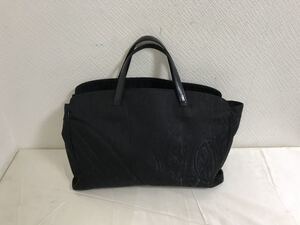  genuine article Etro ETRO original leather nylon hand business bag tote bag Mini Boston back travel men's lady's black black pattern Italy made 