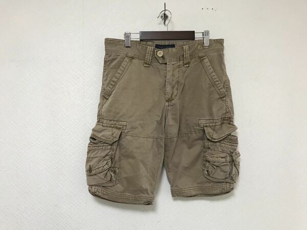 本物トミーヒルフィガーTOMMYコットンカーゴミリタリーショートハーフパンツビジネススーツアメカジベージュカーキメンズ30