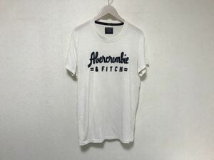 本物アバクロアンドフィッチAbercrombie&Fitchコットン半袖Tシャツメンズアメカジサーフ白ホワイトM