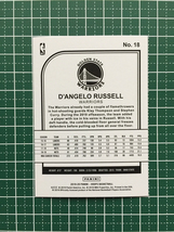 ★PANINI 2019-20 NBA HOOPS #18 D'ANGELO RUSSELL［GOLDEN STATE WARRIORS］ベースカード 2020★_画像2