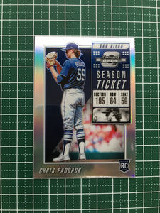 ★PANINI MLB 2019 CHRONICLES #7 CHRIS PADDACK［SAN DIEGO PADRES］ベースカード SEASON TICKET パラレル版 ルーキー RC 19★