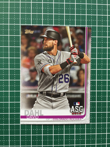 ★TOPPS MLB 2019 UPDATE #US42 DAVID DAHL［COLORADO ROCKIES］ベースカード 19★