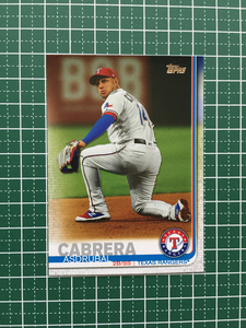 ★TOPPS MLB 2019 UPDATE #US121 ASDRUBAL CABRERA［TEXAS RANGERS］ベースカード 19★