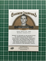 ★UPPER DECK 2020 GOODWIN CHAMPIONS #5 JOE MORAVSKY［ATHLETE］ベースカード UD 20★_画像2