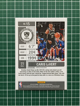 ★PANINI 2019-20 NBA CONTENDERS #15 CARIS LeVERT［BROOKLYN NETS］ベースカード SEASON TICKET 2020★_画像2