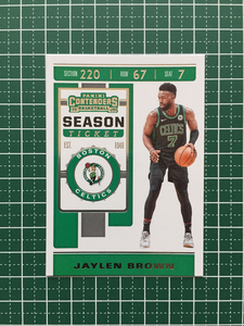 ★PANINI 2019-20 NBA CONTENDERS #42 JAYLEN BROWN［BOSTON CELTICS］ベースカード SEASON TICKET 2020★