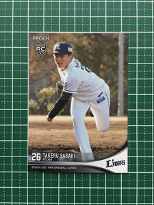 ★EPOCH 2021 NPB プロ野球カード #103 佐々木健［埼玉西武ライオンズ］レギュラーカード ルーキー RC エポック★