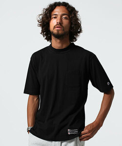 nano universe 別注 champion 半袖モック Tシャツ ナノユニバース チャンピオン BLACK