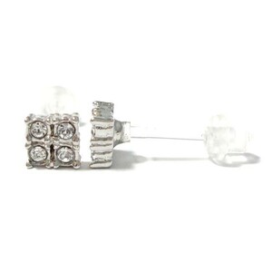  Swarovski crystal square resin post silicon catch earrings lady's 