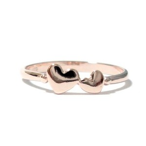 5 number Pinky SILVER925 2 ream Heart pink gold ring ring lady's 