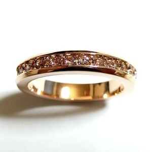 19 number full Eternity Swarovski crystal light amethyst pink gold ring ring lady's 