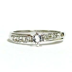 15 номер Kirameki ... наклонный линия Swarovski crystal crystal серебряное кольцо кольцо унисекс для мужчин и женщин женский мужской 
